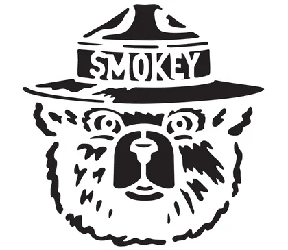 Smokey Bear pumpkin carving stencil