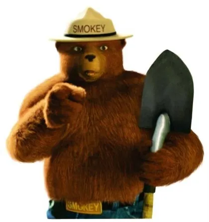 Primera publicación del oso Smokey en Facebook  "Get Your Smokey On PSAs"