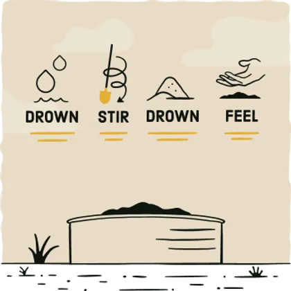 Drown, stir, drown, and feel to fully put out your campfire